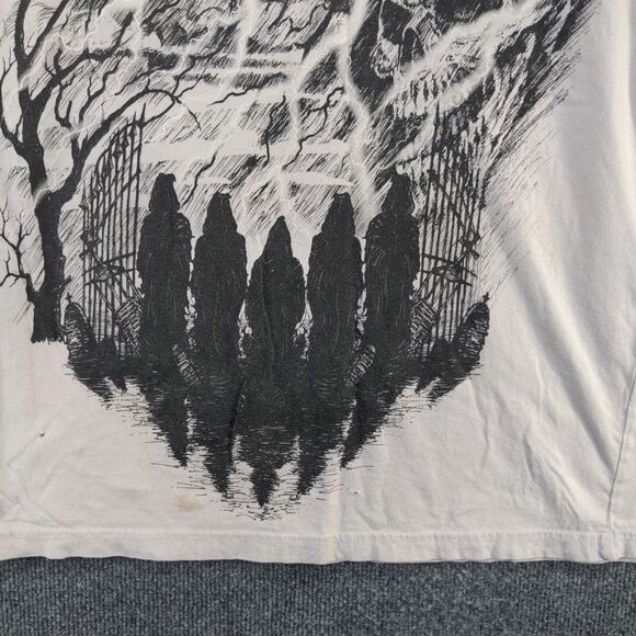 Anvil Men's Virtus Death Wicked T-Shirt Gray Large Skull Grim Reaper Graphic - Picture 4 of 16